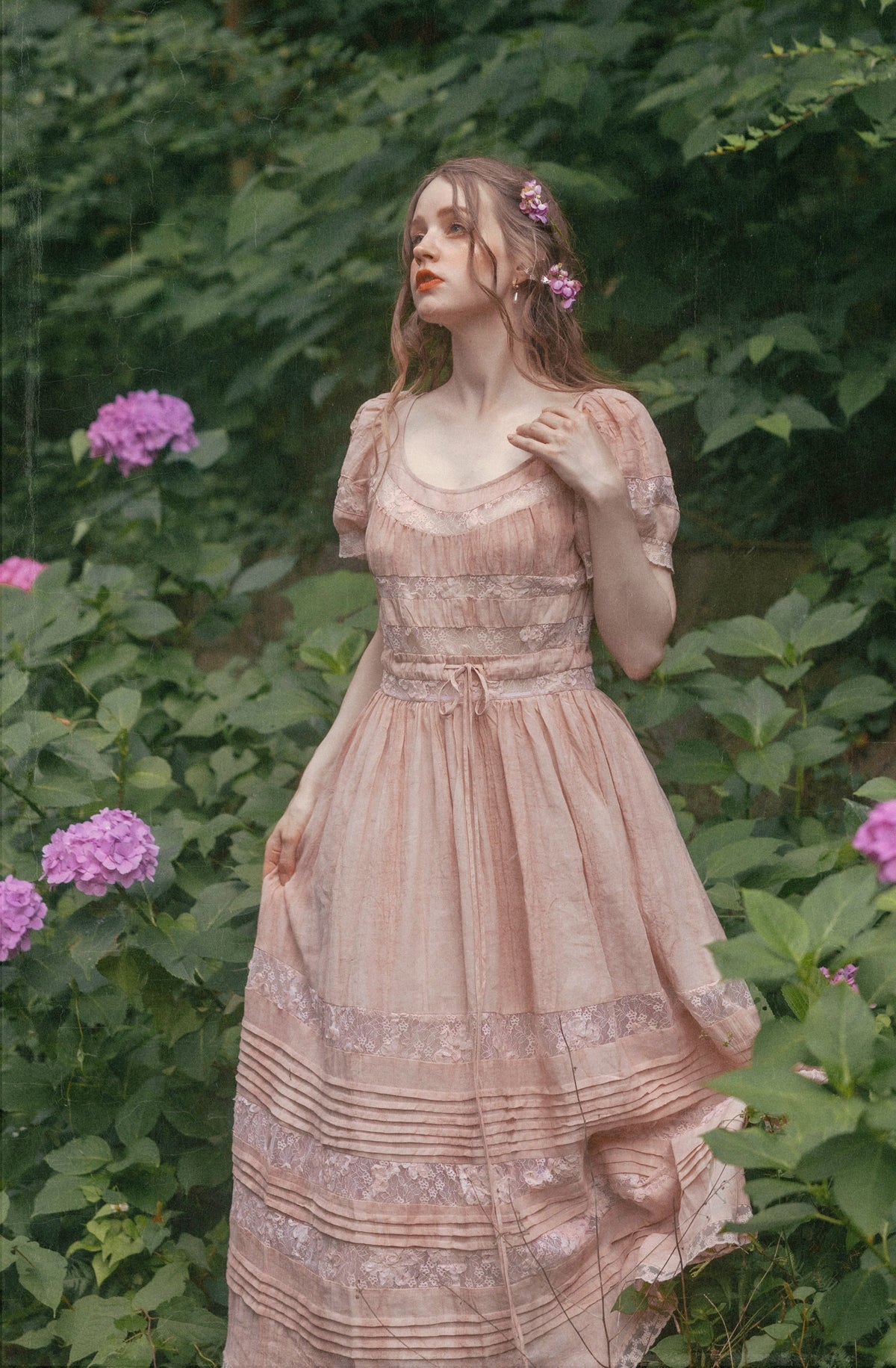 Dawn 17 | Lace Linen Dress Gown