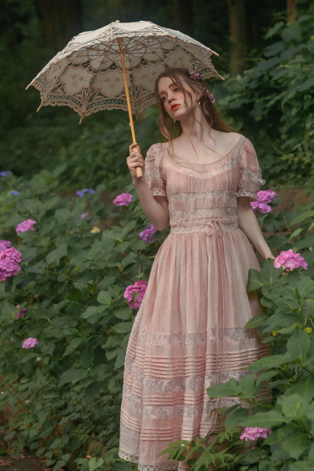 Dawn 17 | Lace Linen Dress Gown