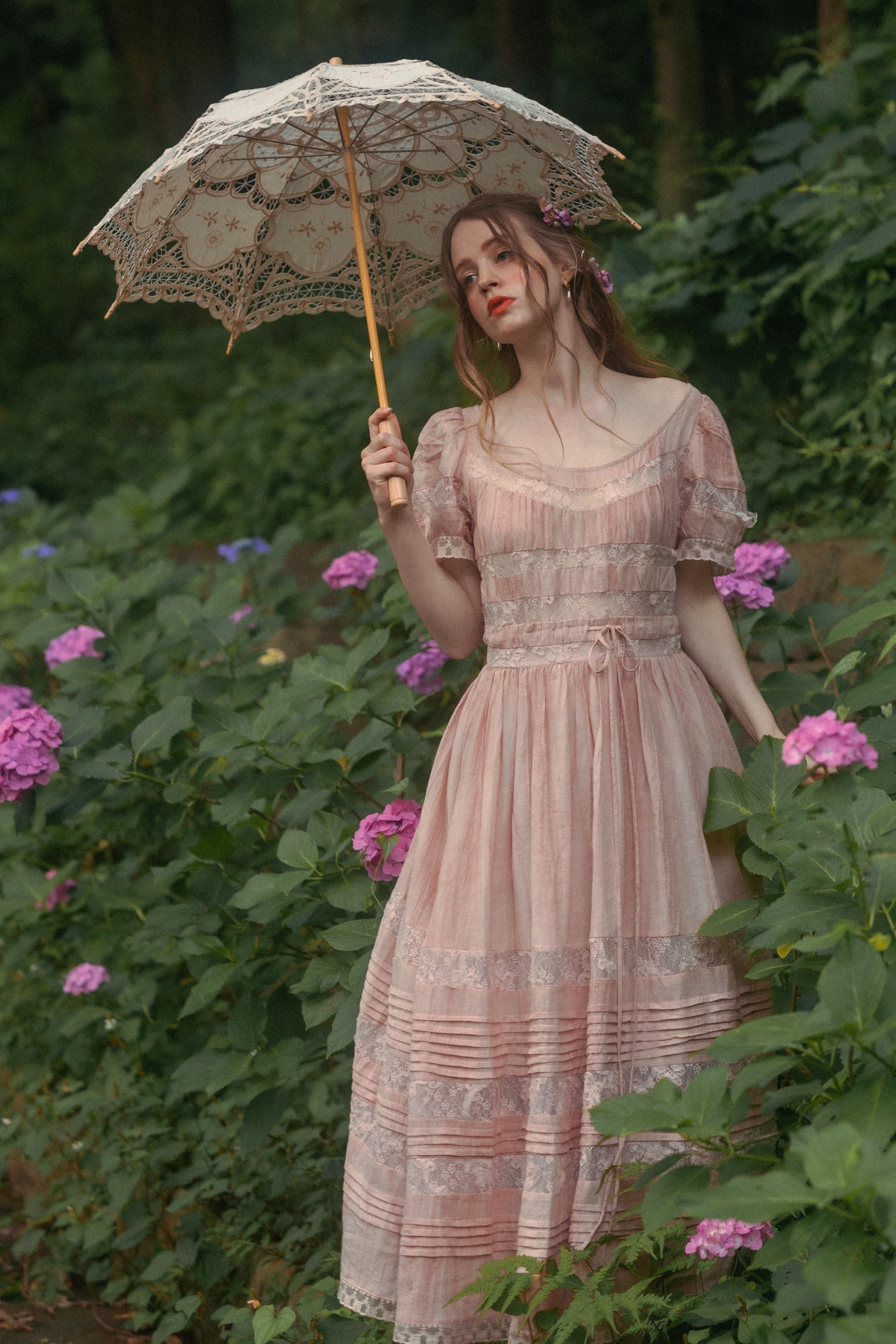 Dawn 17 | Lace Linen Dress Gown