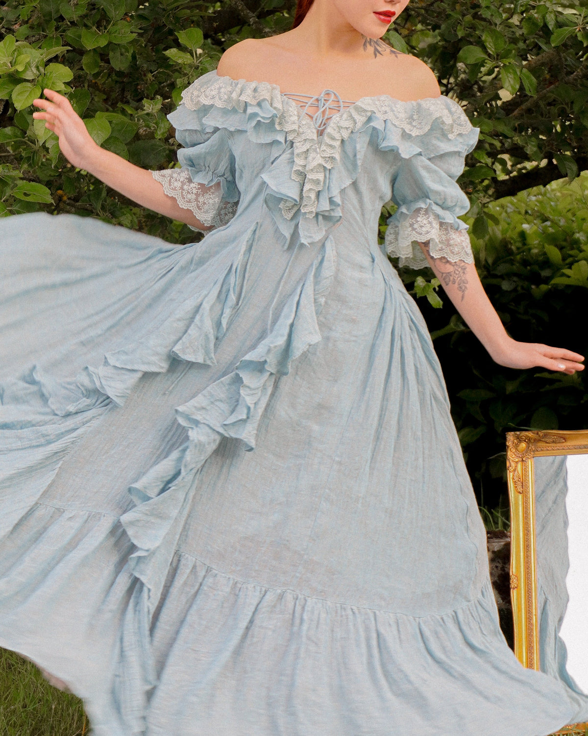 Dewdrops 16 | Maxi Linen Dress Gown