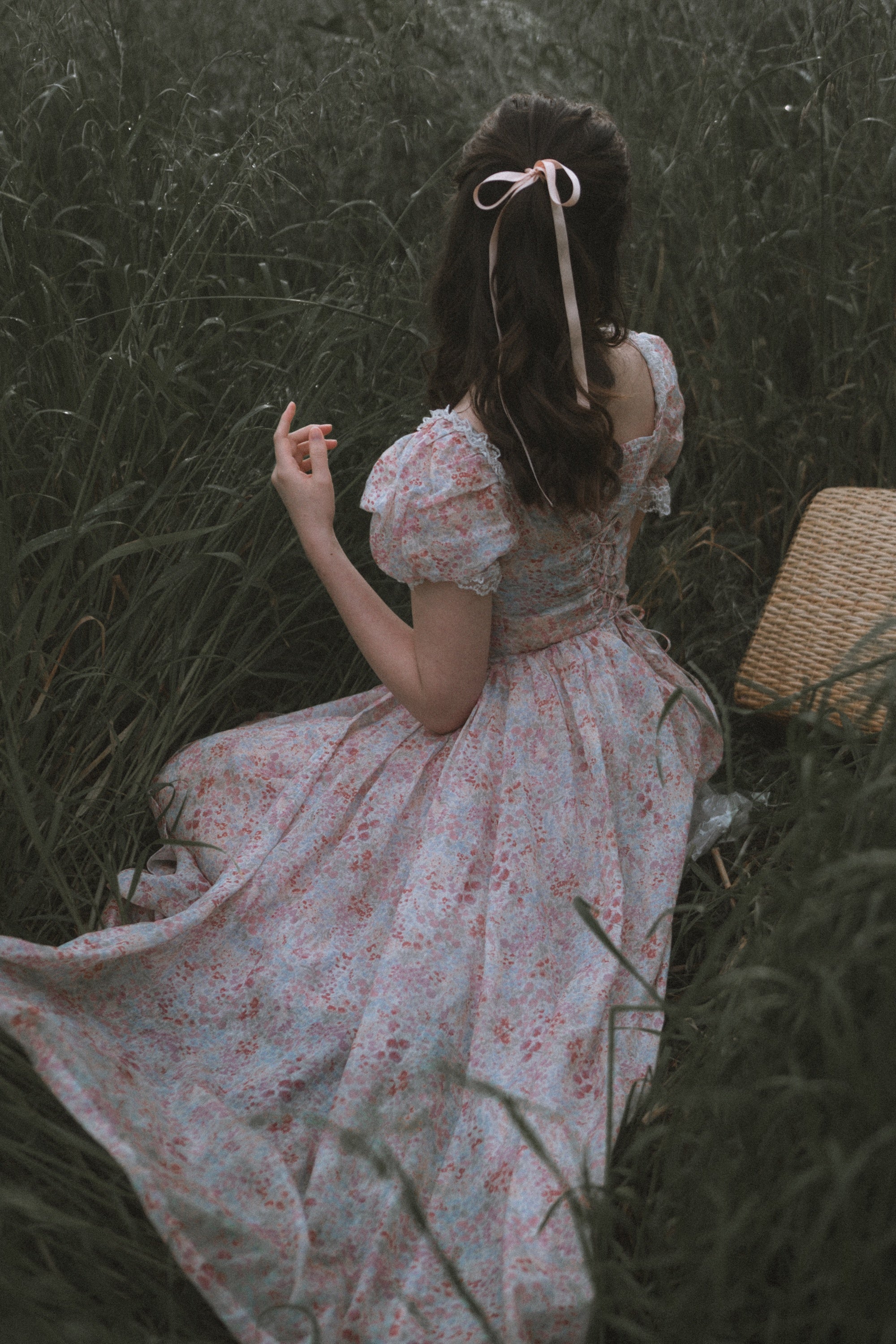 Monet Haze 26 | Fairy layered Linen Dress with pintucks