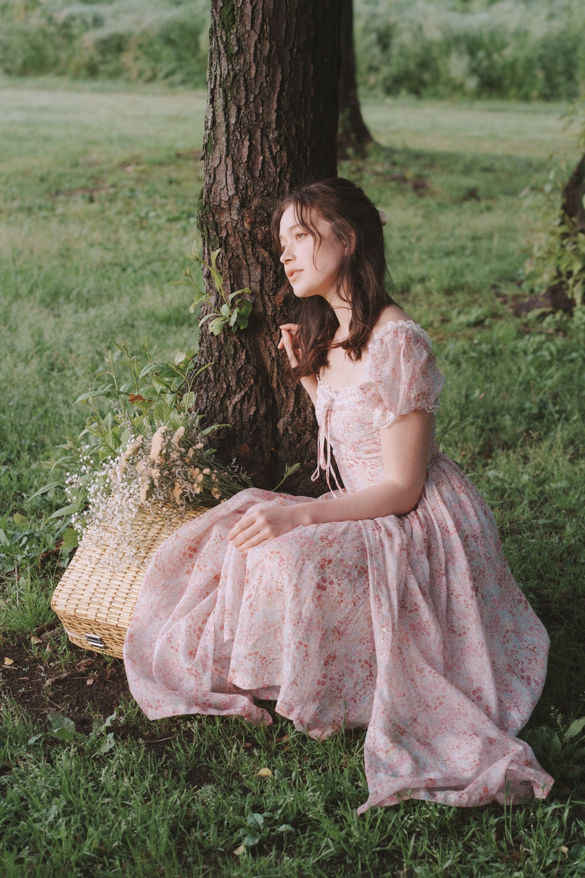 Monet Haze 26 | Fairy layered Linen Dress with pintucks
