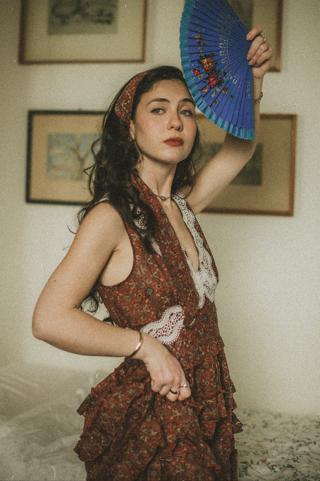 Nolita 28 |Lace & Linen Dress Gown （With Gift scarf)