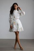 Alice Floral Print Lace Panelled Mini Dress
