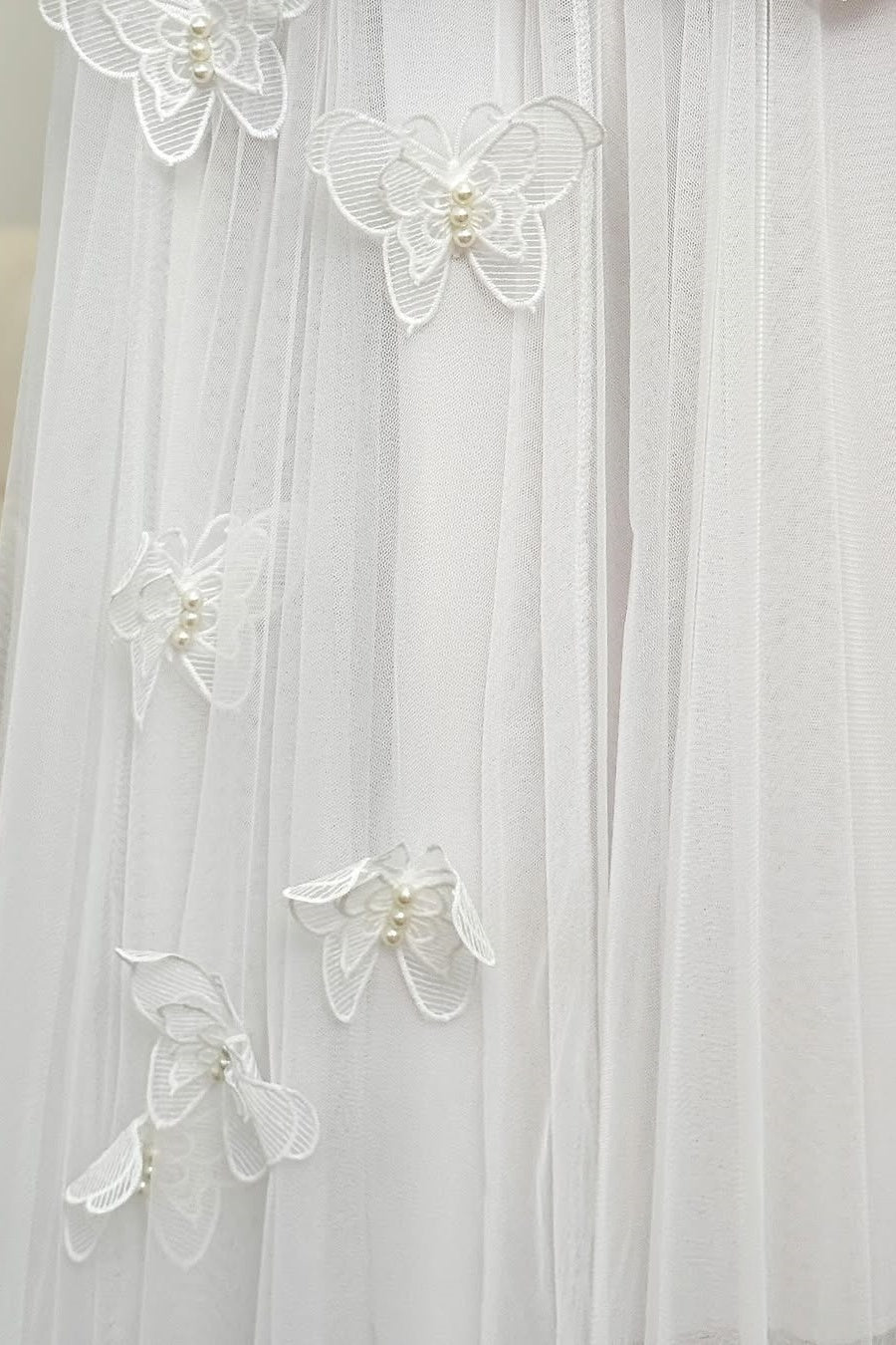 Elizabeth Butterfly Embroidered Lace Maxi Dress