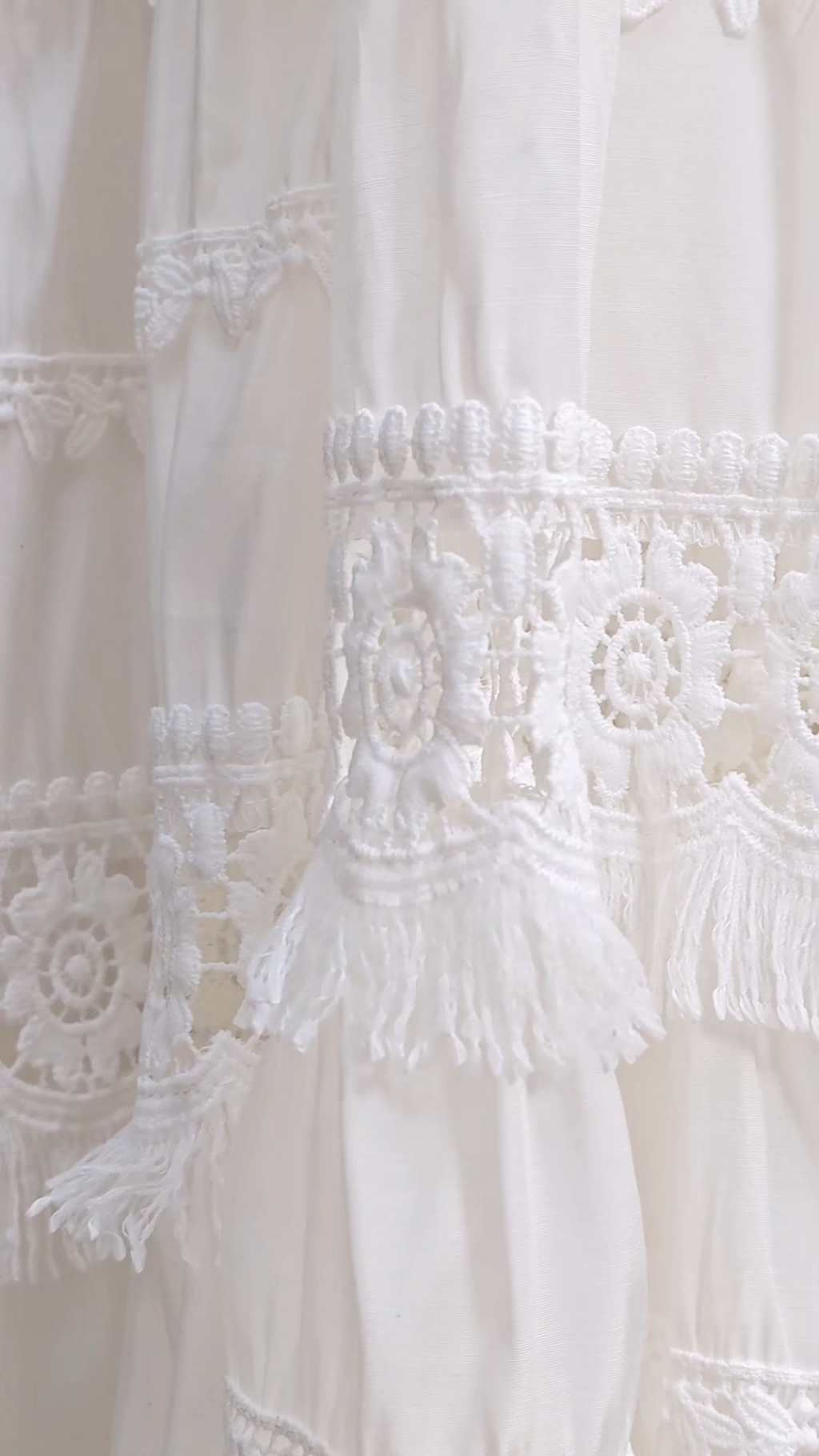 Graceful Darling White Floral Lace Bell Sleeve Maxi Dress