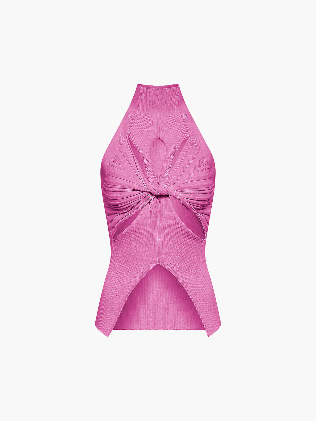 Twist Cutout Mockneck Rib Top