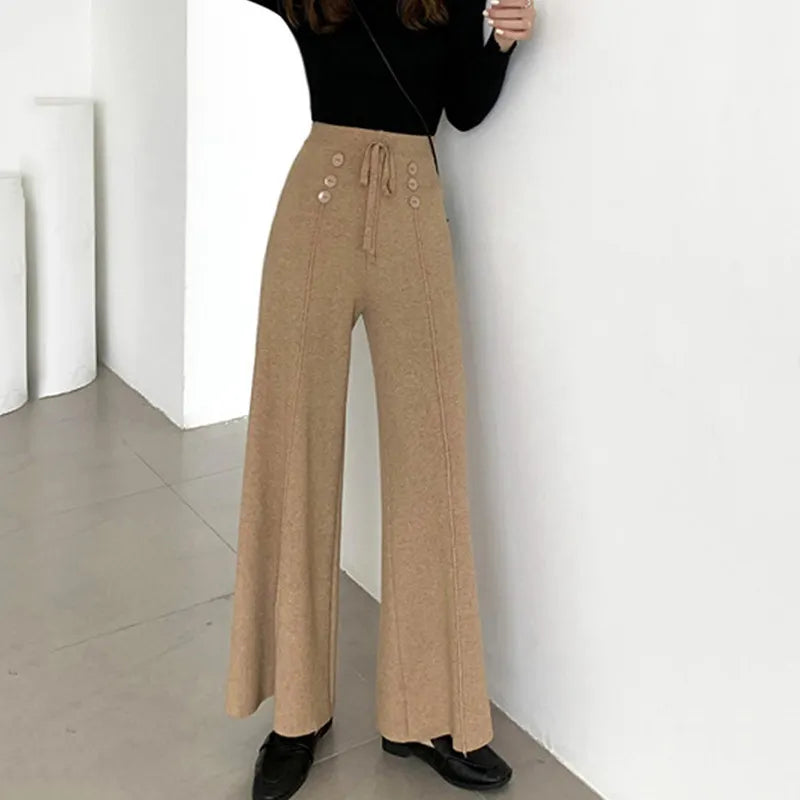 Autumn and winter loose knitted pants