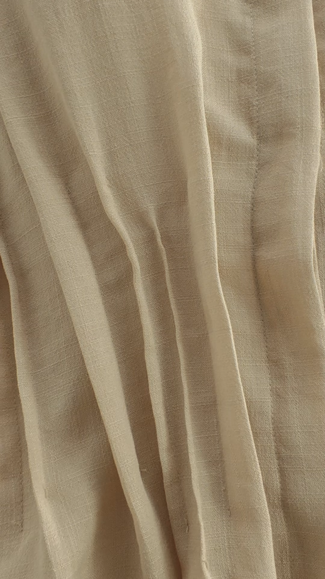 Relaxed Day Khaki Waist Pleat Asymmetrical Hem Shirt