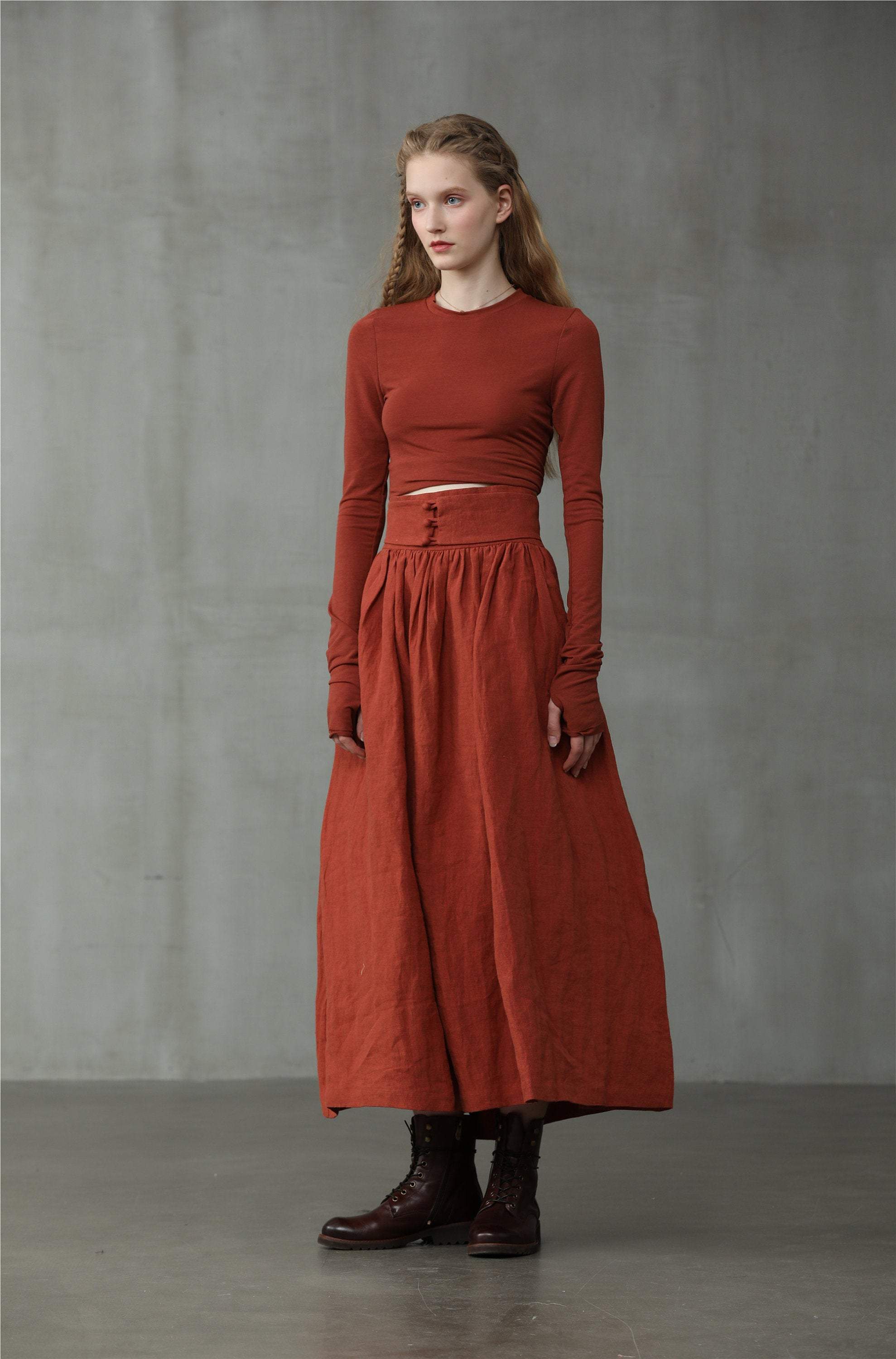 Hannah 38 |  Girdle linen skirt