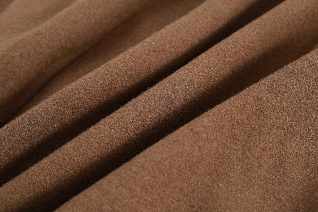 Naomi 33 | buttoned up wool skirt in brown