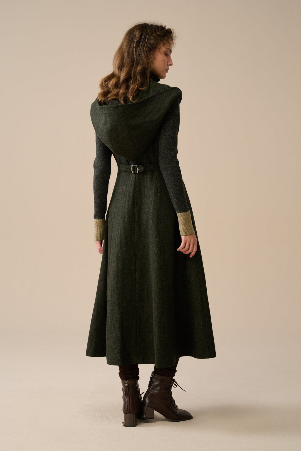 Patricia 21| hooded corset wool dress