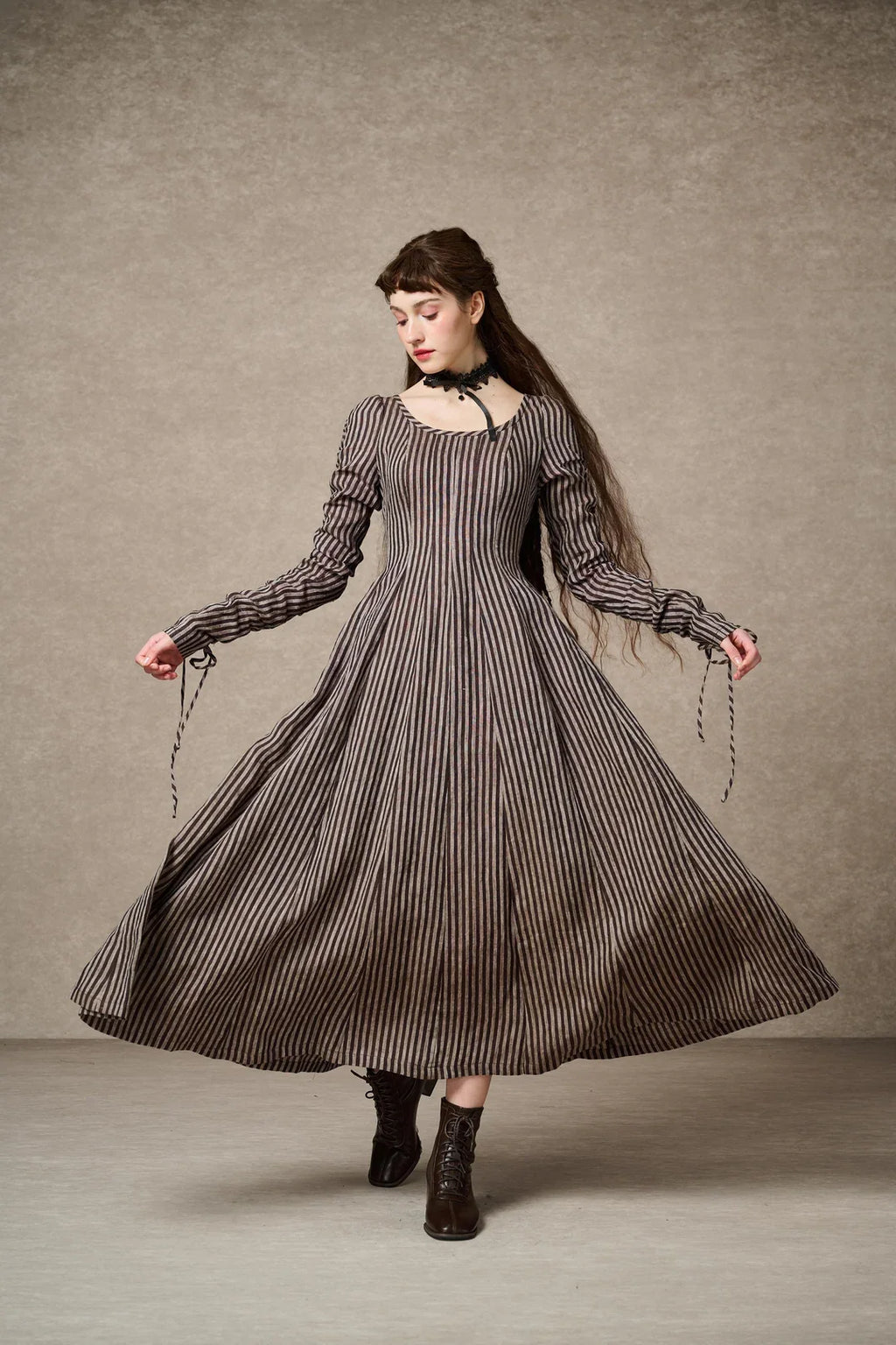Crystal 17 | Victorian maxi linen dress