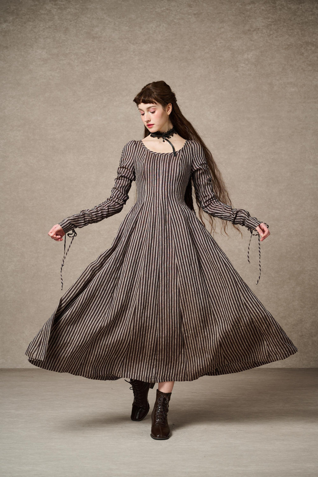 Crystal 17 | Victorian maxi linen dress