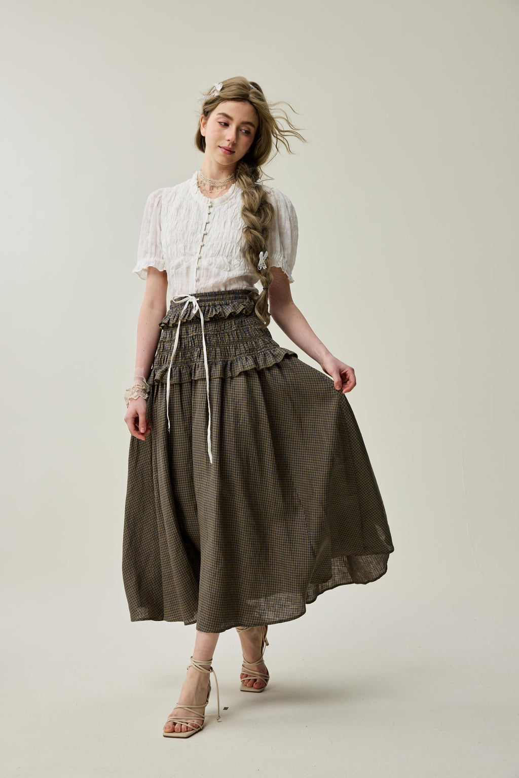 Wind 33 | Ruffled linen skirt