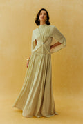Enchanting Dream Green Cape Sleeve Knit Maxi Dress