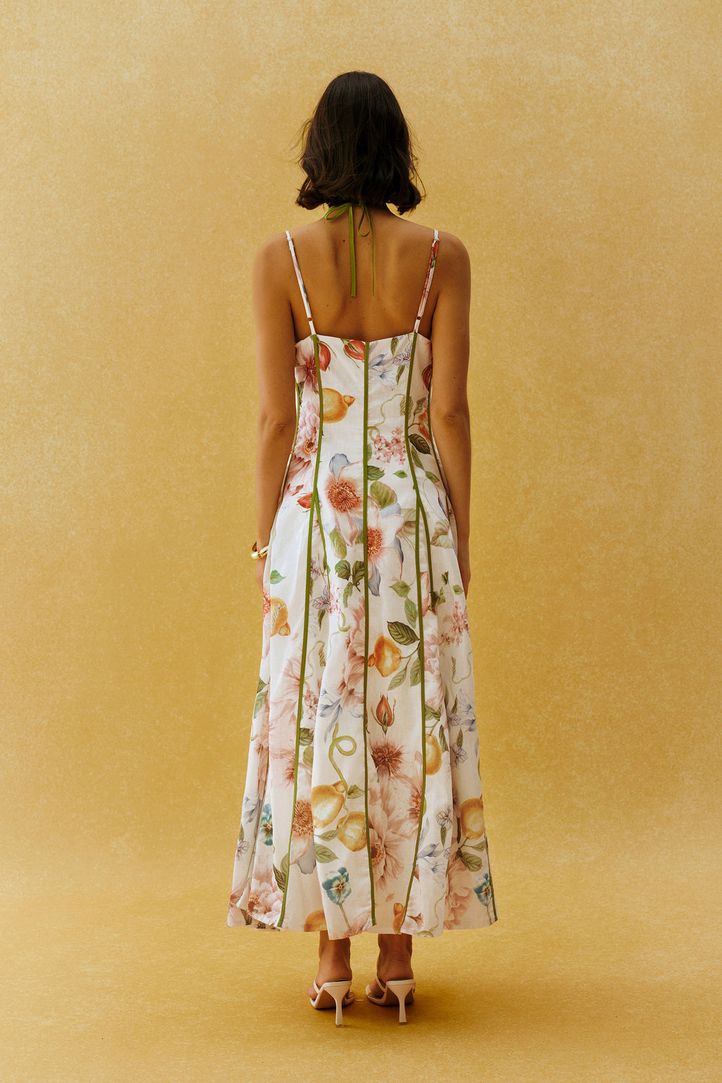 Falling For You White Floral Print Corset Maxi Dress