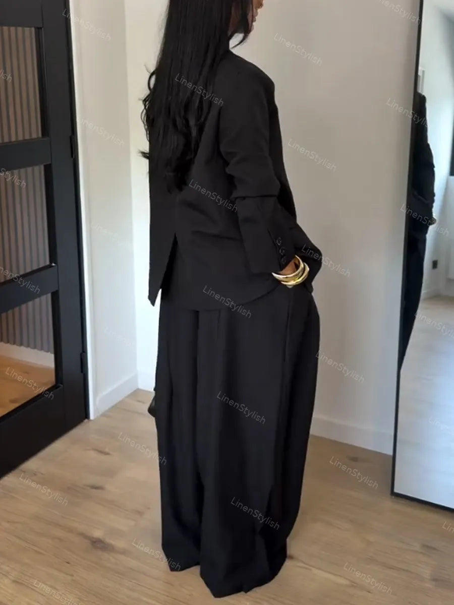 Fashion Commuter Design Blazer & Pants Two-piece Set