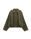 Suede Bomber Jacket Coat