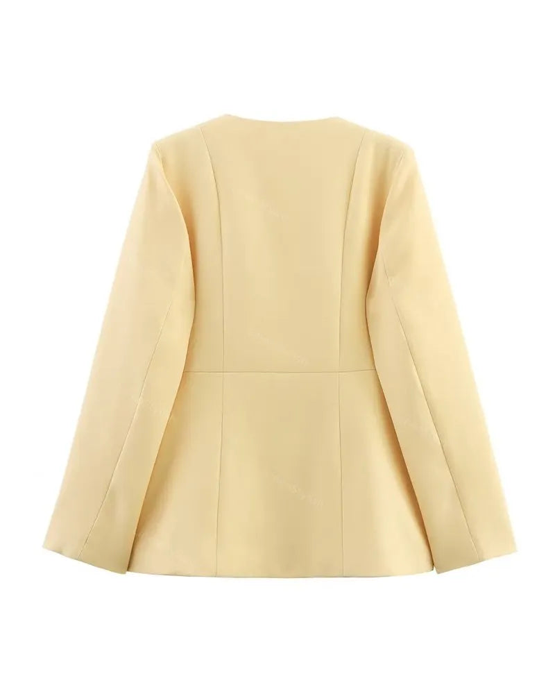 Slim-Fit Buckle Crewneck Jacket